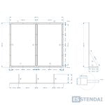 Metalinis reklaminis tentinis stendas 3000×1500 mm