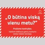 Informacinės lentelės su priklijuotu lipduku (gatvių tvarkymo darbai)