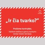 Informacinės lentelės su priklijuotu lipduku (gatvių tvarkymo darbai)