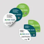 ES APVA viešinimo lipdukai 100x100 mm (komplektas)