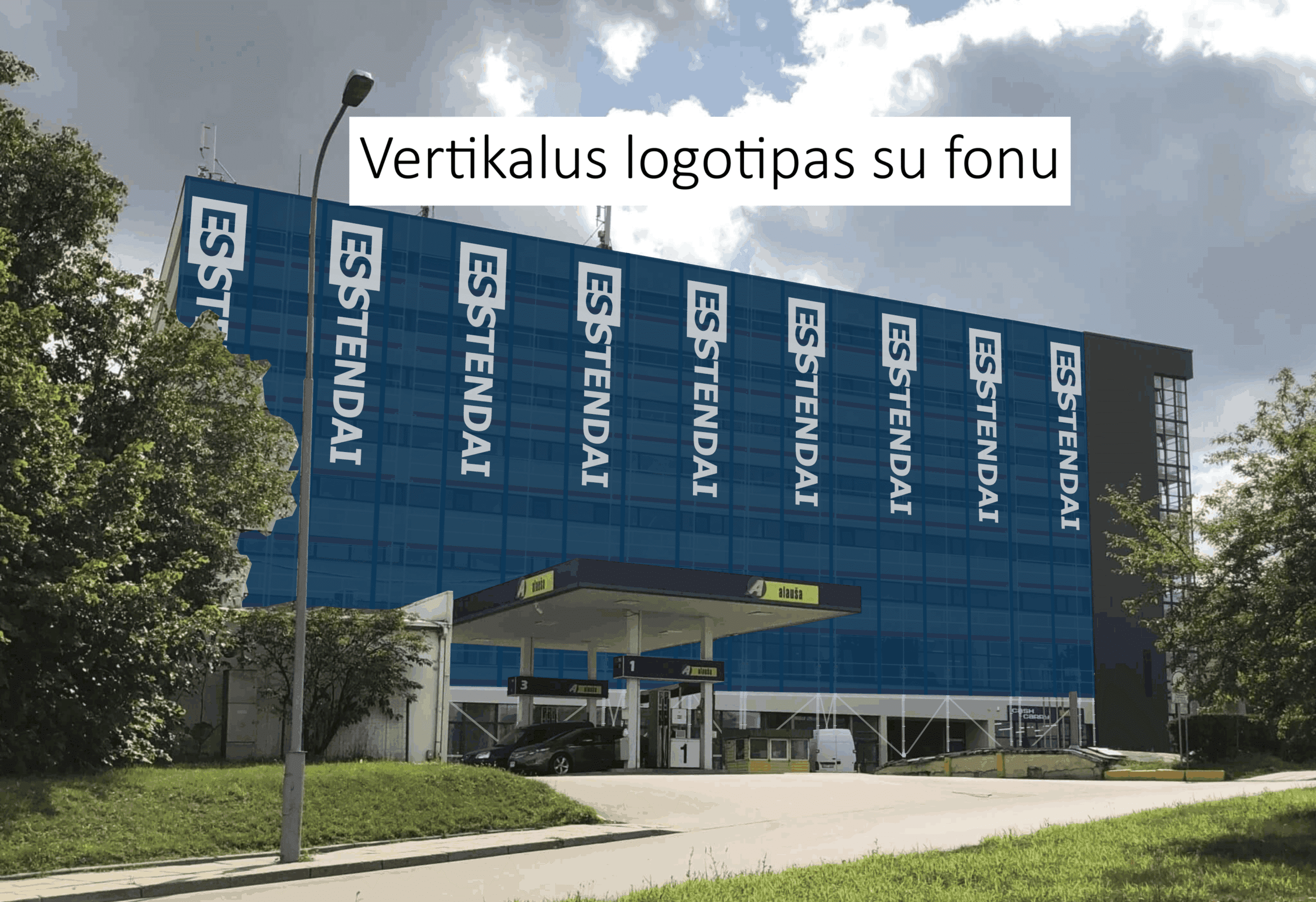 1. Vertikalus Pasikartojantis Logotipas Lygiuotas Pagal Viršų Invertuotos Logotipo Spalvos